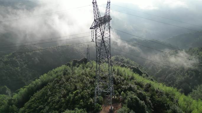 山区电网高压线电力输送