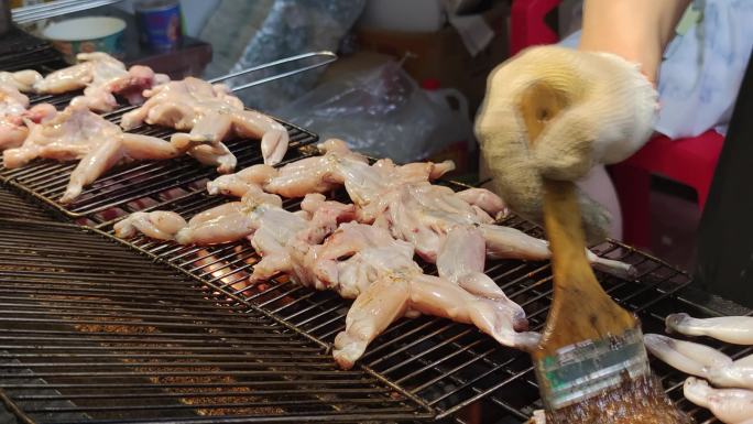 辽宁沈阳夏季热闹夜市集市美食