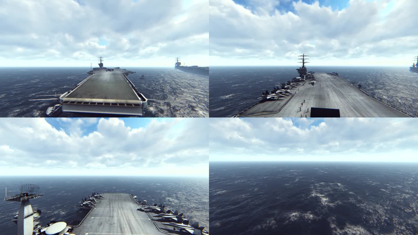战船在3D动画中航行