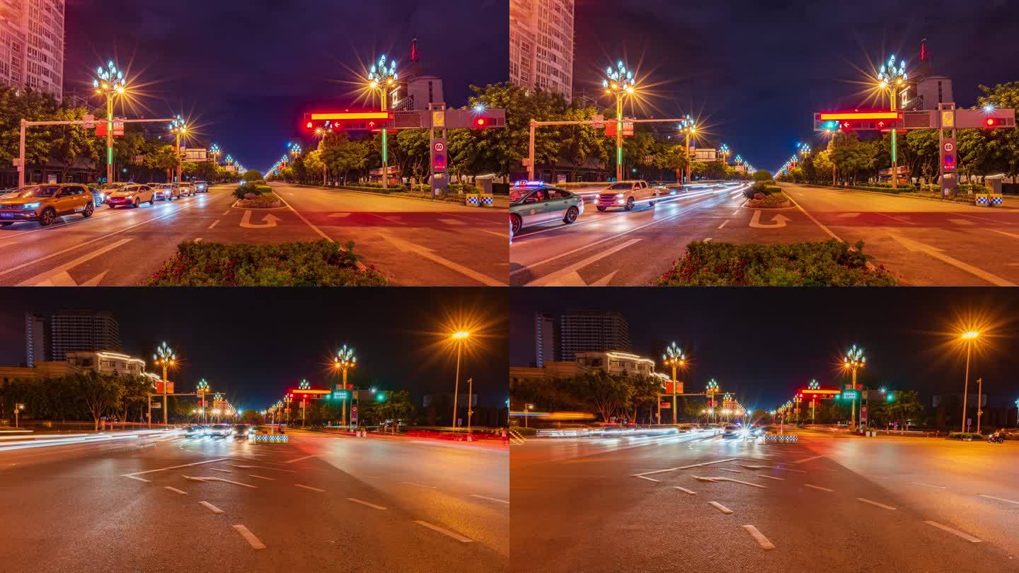 车辆流动车辆轨迹城市发展夜景延时摄影4K