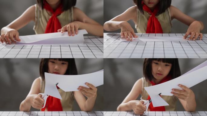 少先队员-折纸-小女孩折纸-女孩纸质