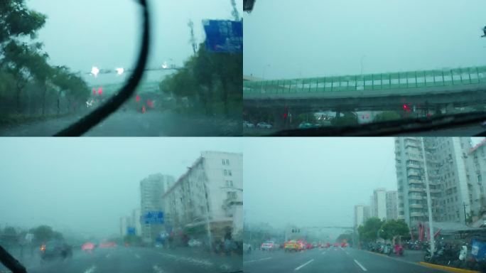 上海 暴雨 雨季 梅雨 高架 道路