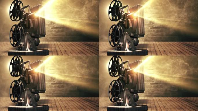 3D动画中的旧电影放映机