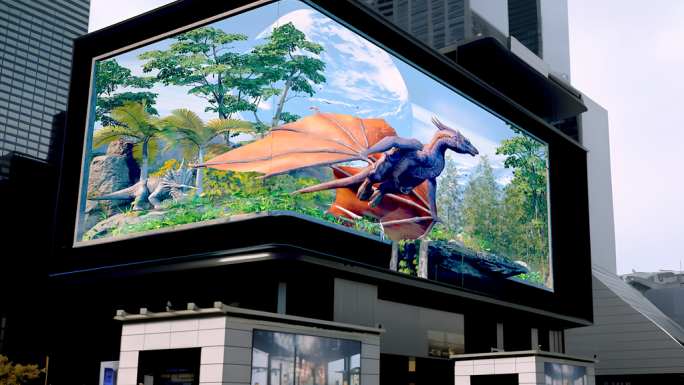 裸眼3D视频恐龙时代（展平屏幕）