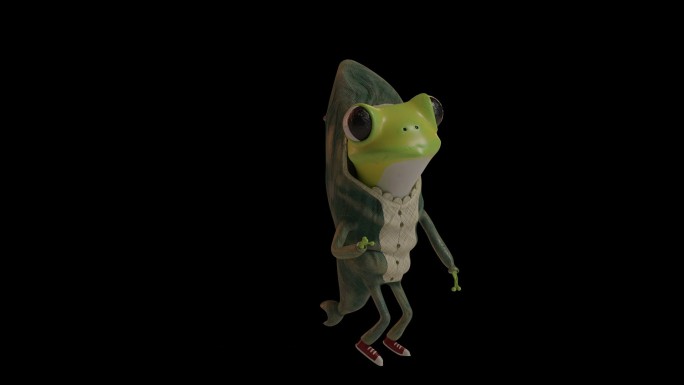 青蛙跳舞含Alpha通道