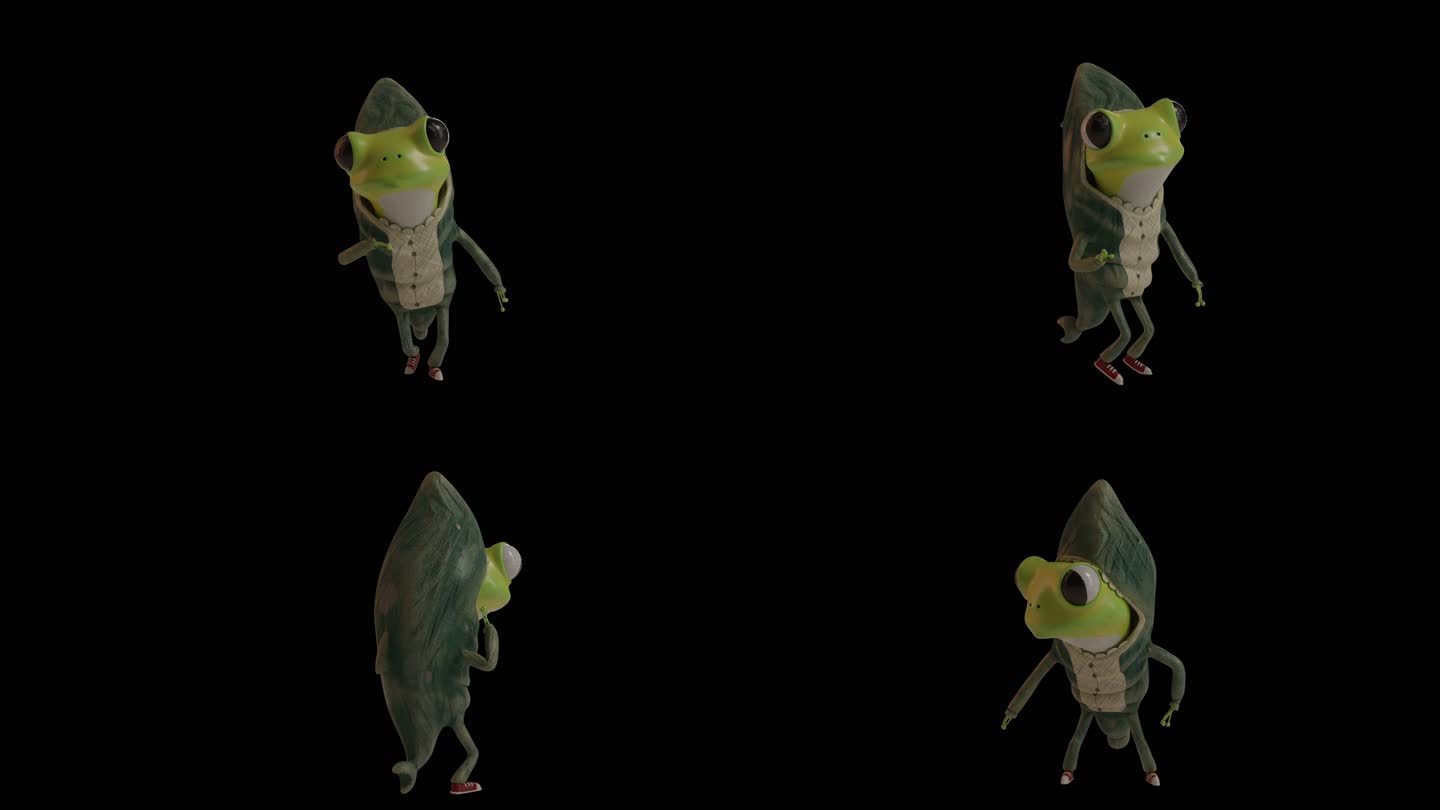 青蛙跳舞含Alpha通道