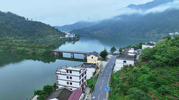 DJI_0455航拍杭州市淳安县宋村早晨