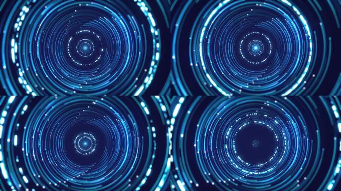 蓝色科技时光粒子隧道