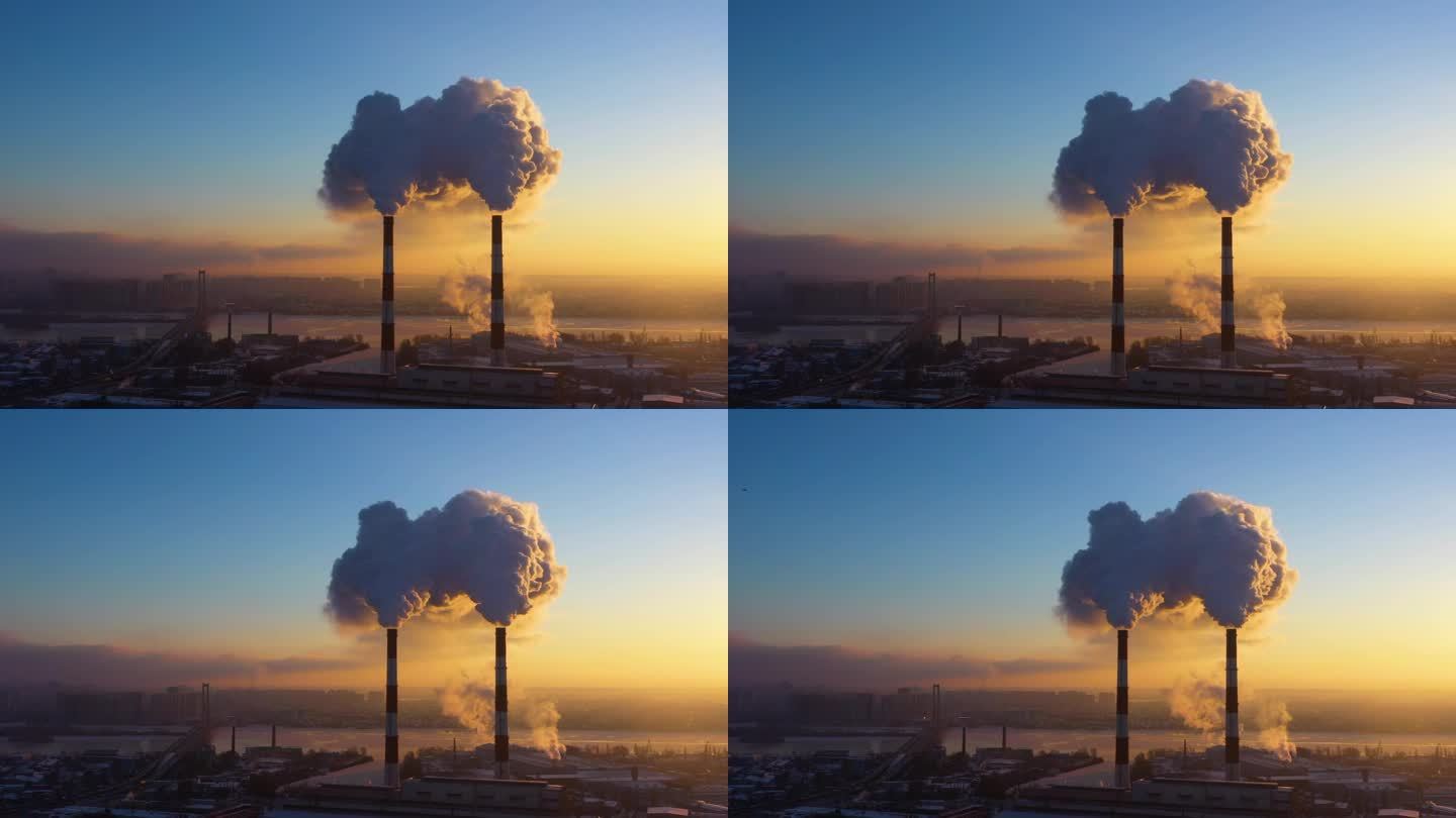 温室气体排放。工厂的污染。城市上空的肮脏空气。对人类健康的负面影响