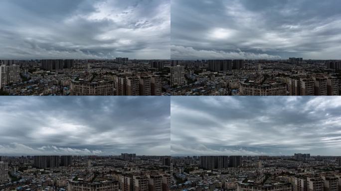 城市天空延时风起云涌流云延时流动的云延时