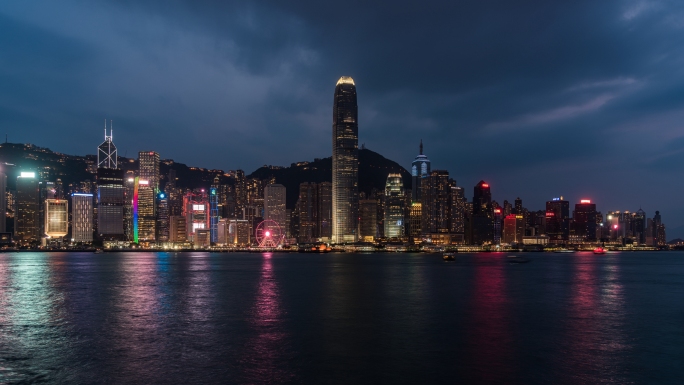 4K 香港中环 延时 夜景