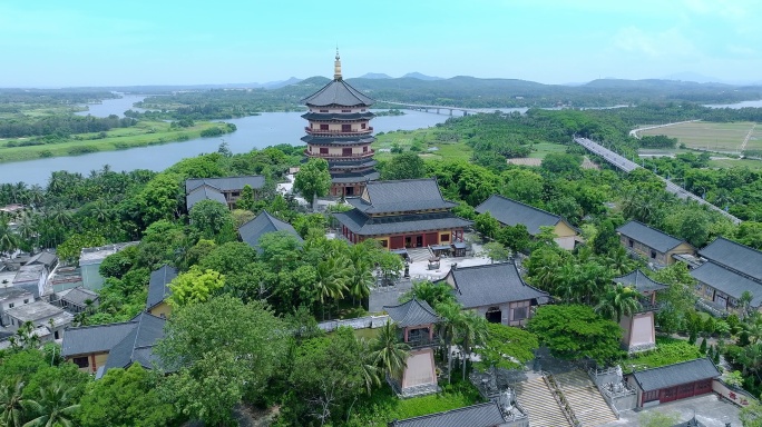 海南博鳌东方文化苑及博鳌禅寺航拍02