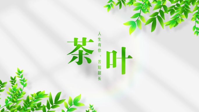 绿色茶叶简约片头