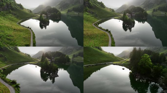 阿尔卑斯高山湖泊Seealpsee