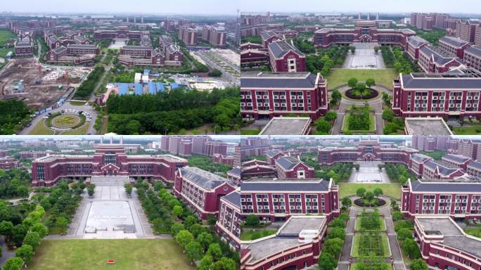 4k 航拍上海建桥学院大学