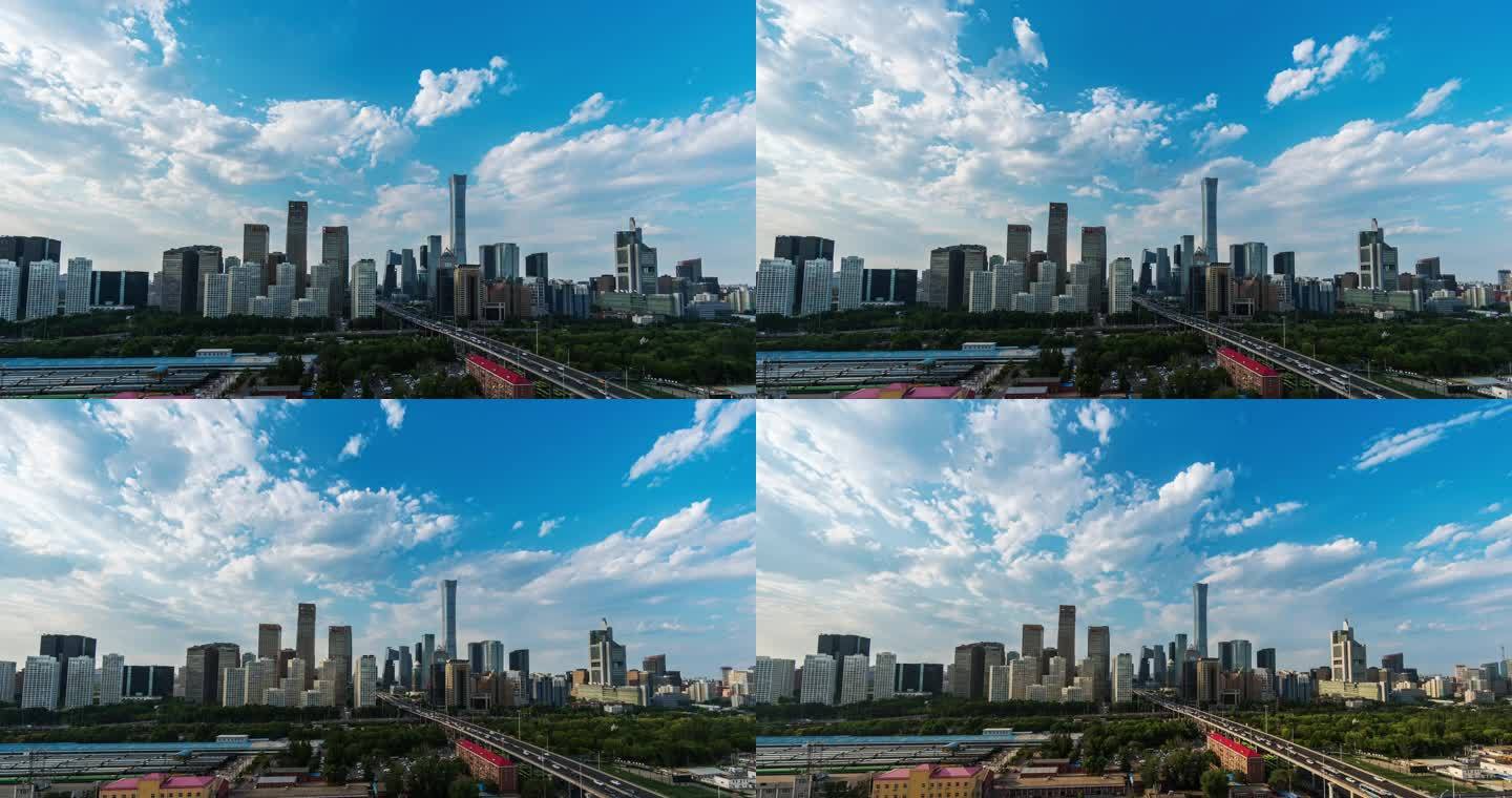 【4K】北京国贸延时 CBD城市车流