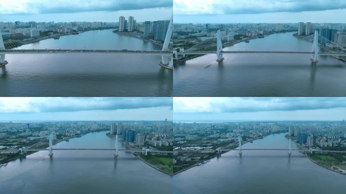 海南海口市城市及世纪大桥航拍02