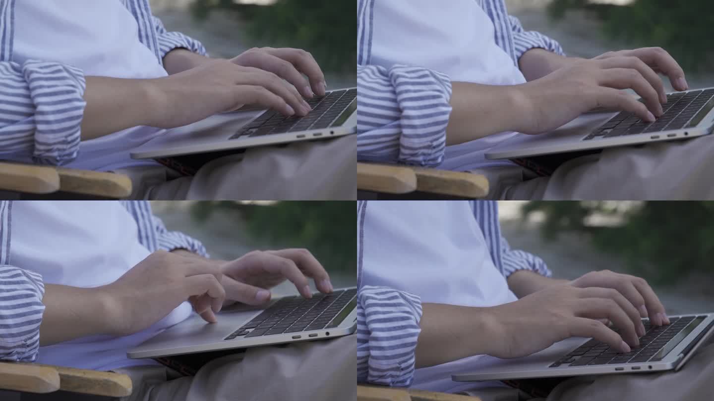 男性手部特写操作电脑
