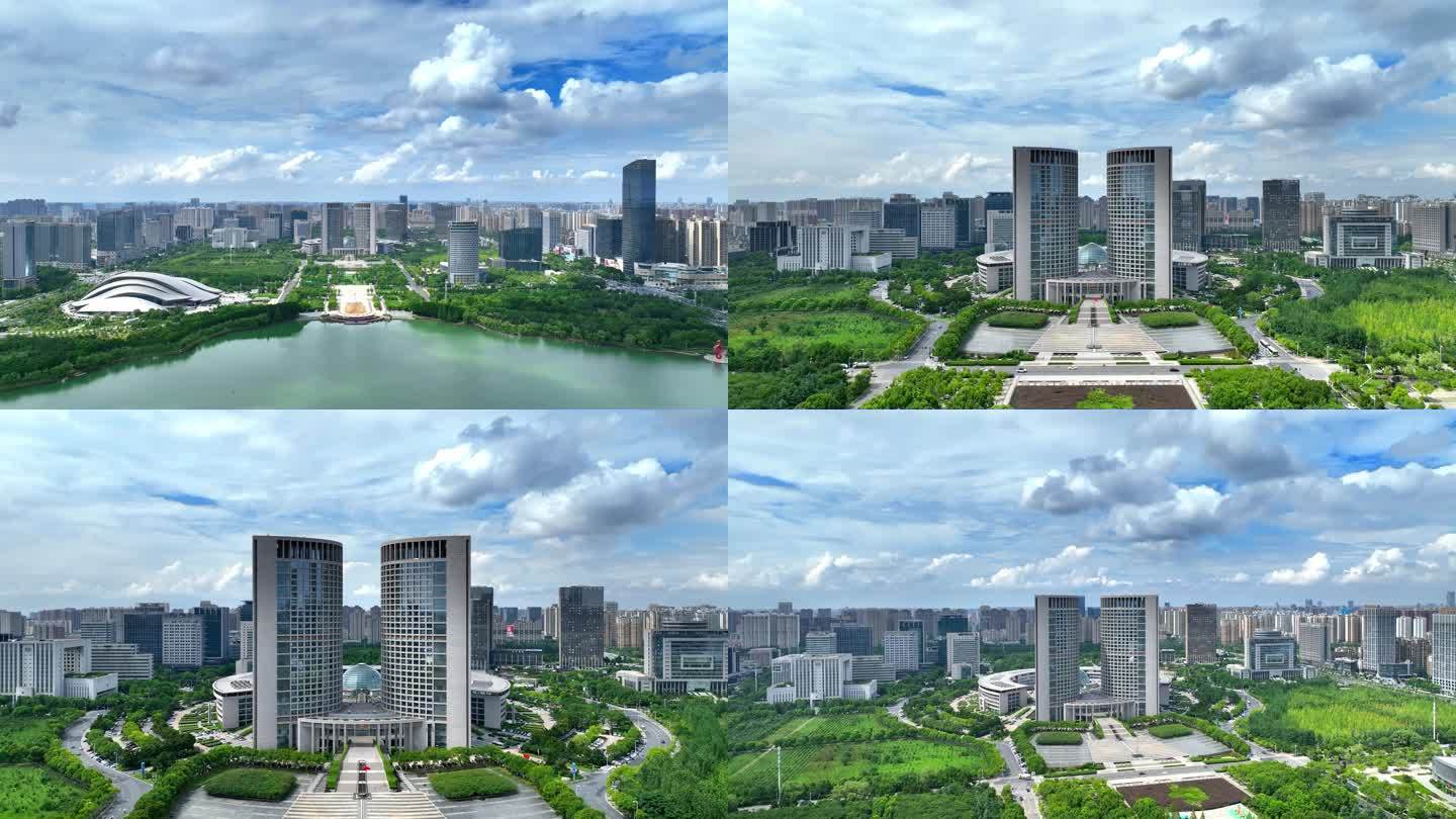 航拍合肥市政务中心 航拍合肥市民广场