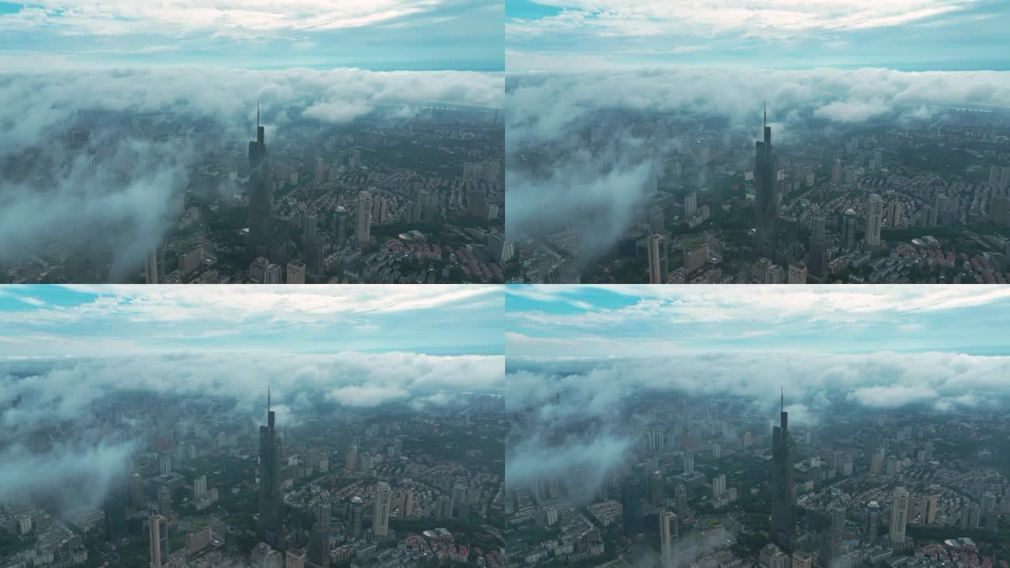 雨后南京城的云海