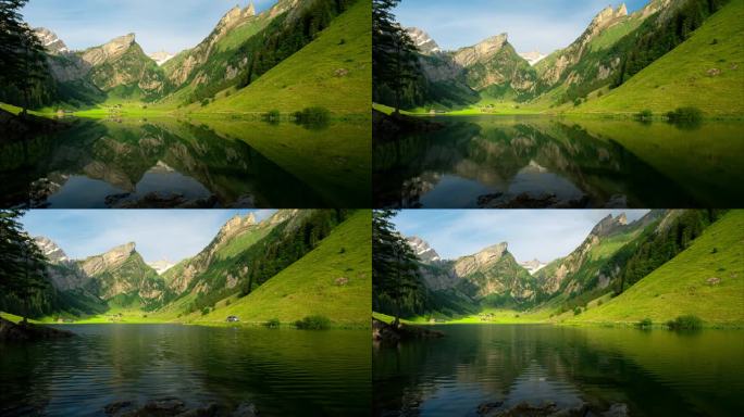 阿尔卑斯高山湖泊Seealpsee