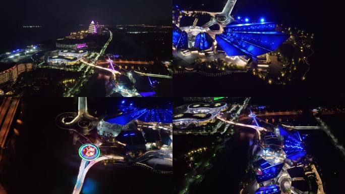 海南三亚国际免税城夜景航拍04