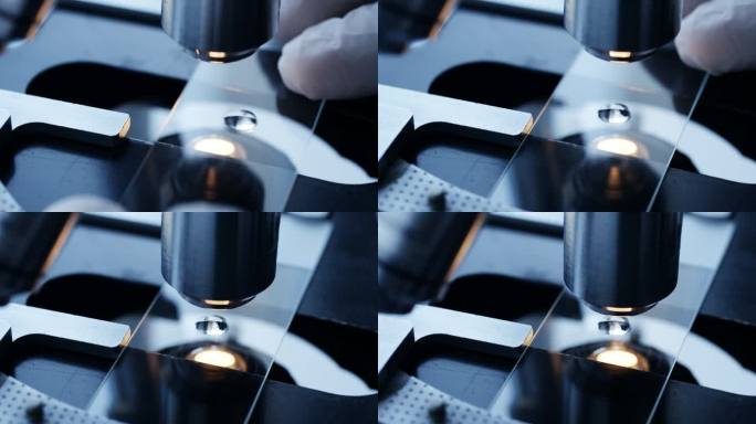 实验室显微镜下测试样品的检测。