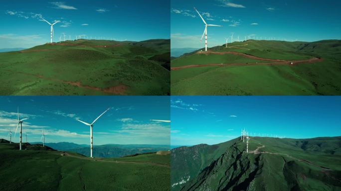 4k风车风力发电新能源清洁能源绿色能源