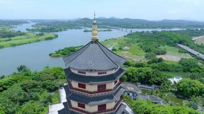 海南博鳌东方文化苑及博鳌禅寺航拍01