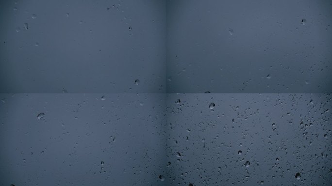 下雨天玻璃上的雨