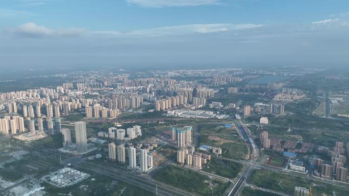 航拍荆门大景  荆门城市