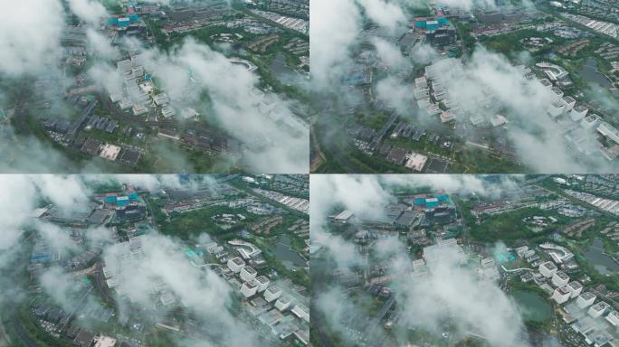 雨后南京城的云海