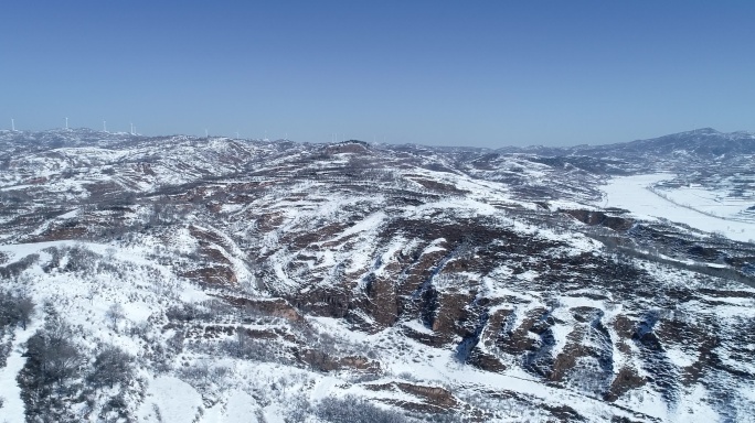 雪山雪景航拍