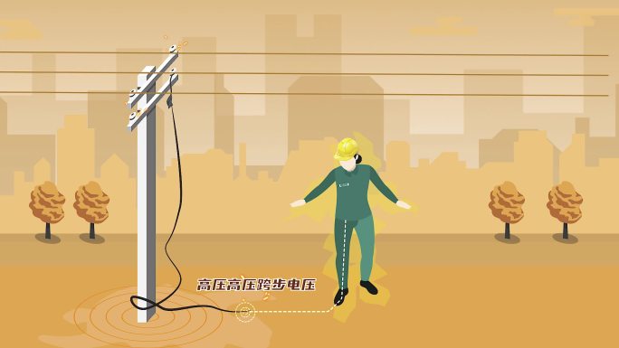 MG高压电漏电警示动画——国家电网
