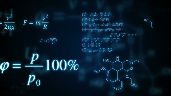 动画： 在抽象的数字空间中键入化学公式.