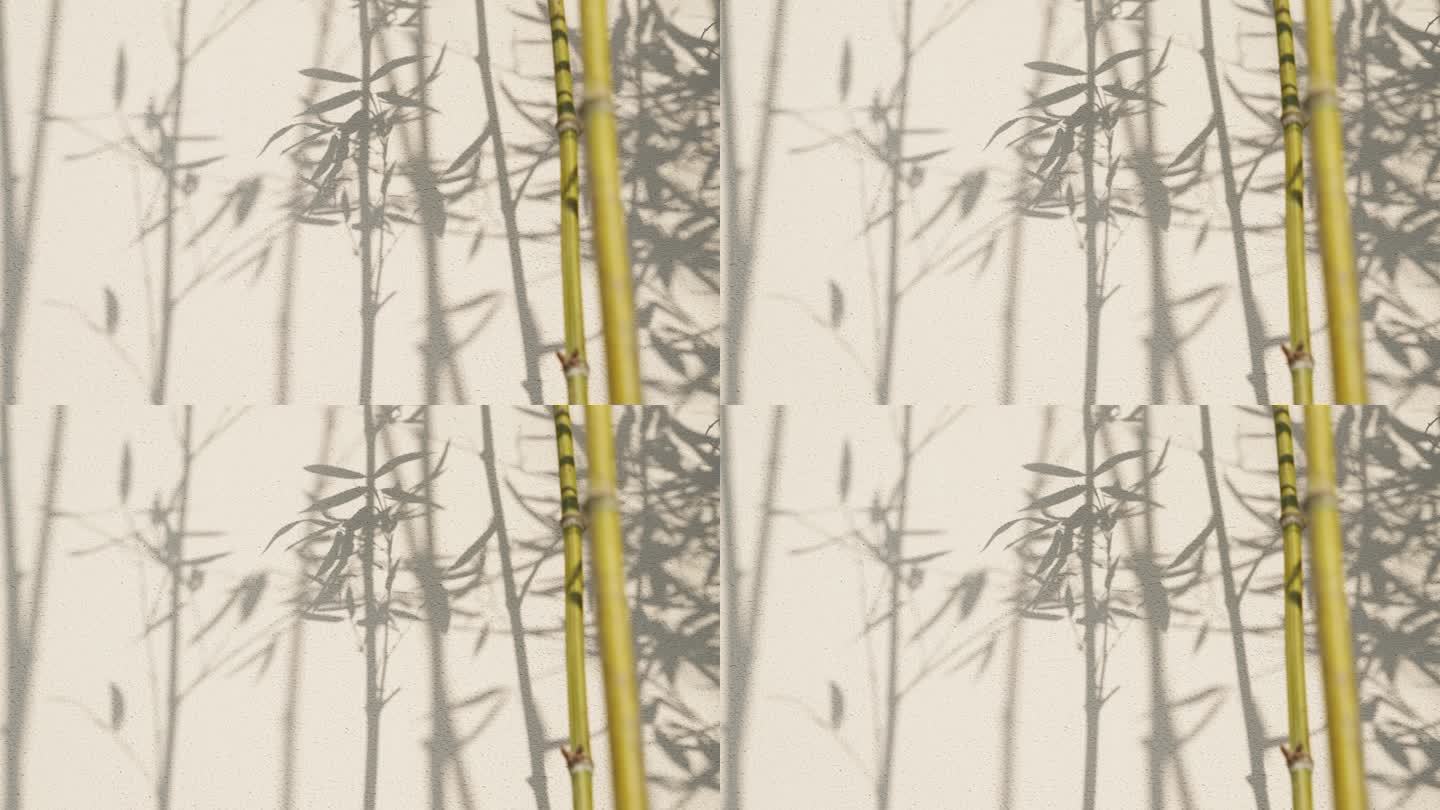 竹子和影子传统中国山水画意境