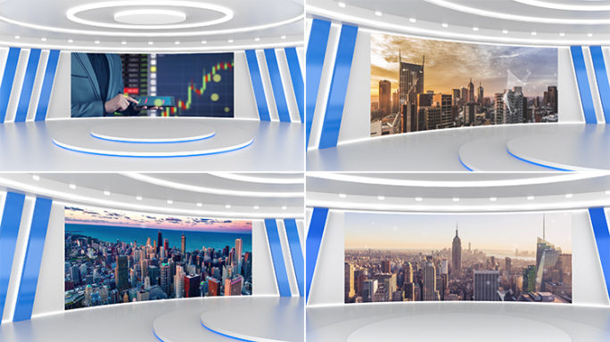 简洁明亮演播厅