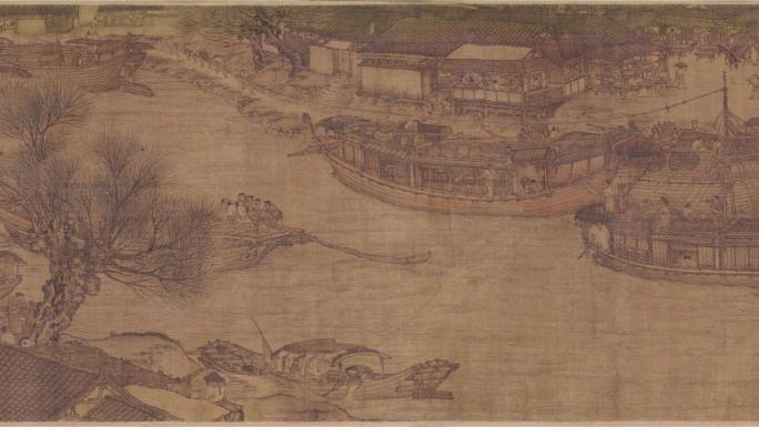 中国山水画《清明上河图》绢本北宋张择端