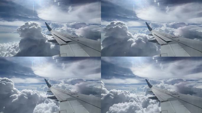 13飞机穿过云层