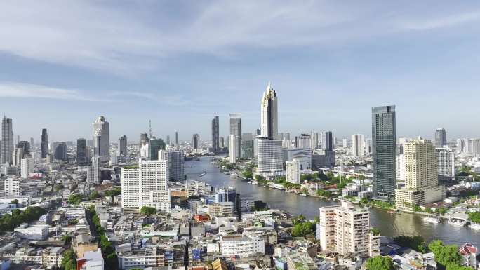 4k航拍泰国曼谷城市美景