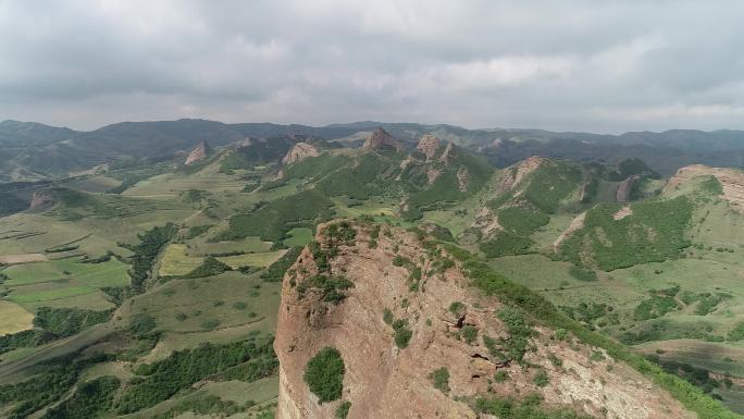 航拍宁夏火石寨国家地质森林公园