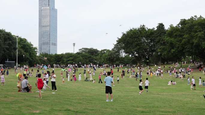 莲花山公园孩子游玩延时2