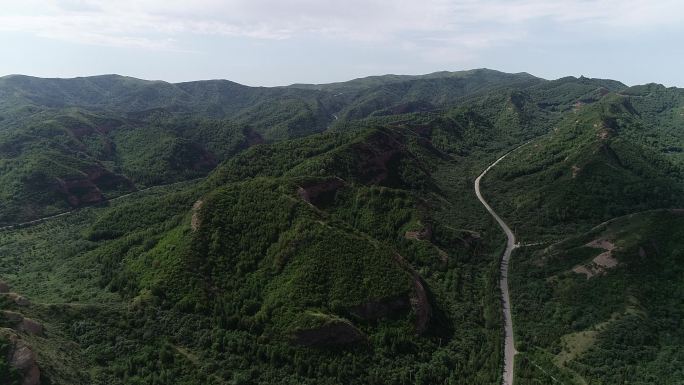 航拍宁夏火石寨国家地质森林公园