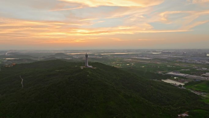 武汉八分山日落晚霞