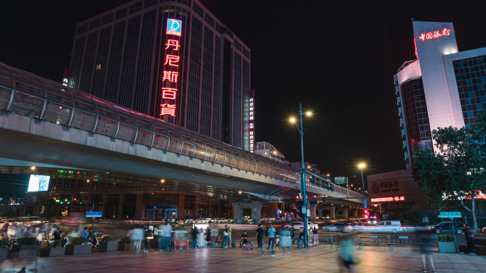 【4K】花园路农业路人流车流延时