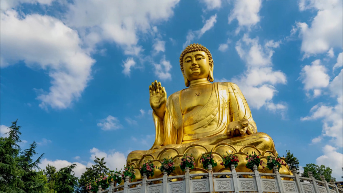 重庆华岩寺金佛祈福烧香寺庙风景