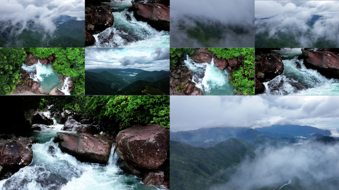 溪流 山泉 河流 山水 云海 云雾 水墨