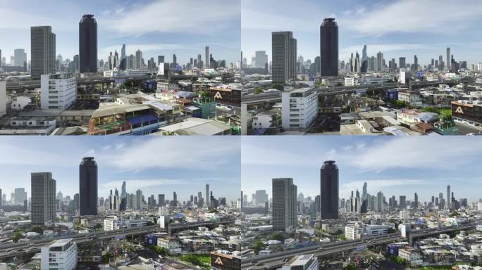 4k航拍泰国曼谷城市美景