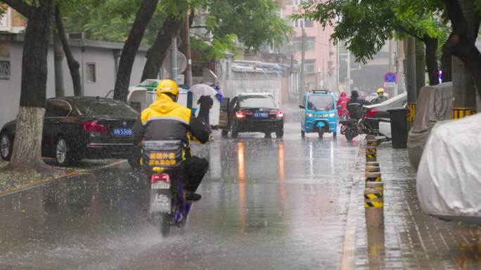 城市雨天印象