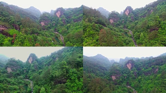 【4K】超清航拍武夷山正岩山场大坑口肉桂